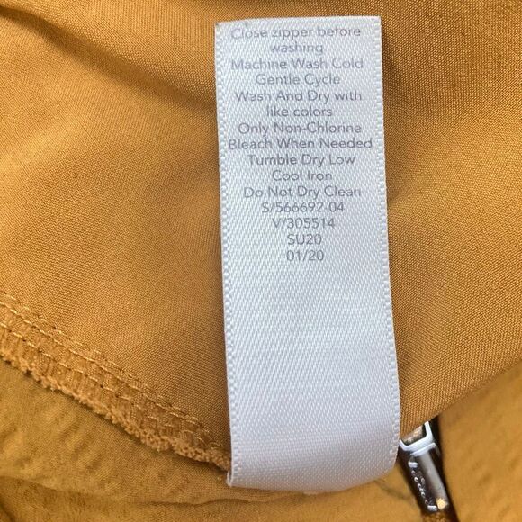 Athleta Textured Brooklyn Short In Tuscan Gold Mustard Yellow Activewear sz 16 - Picture 5 of 10